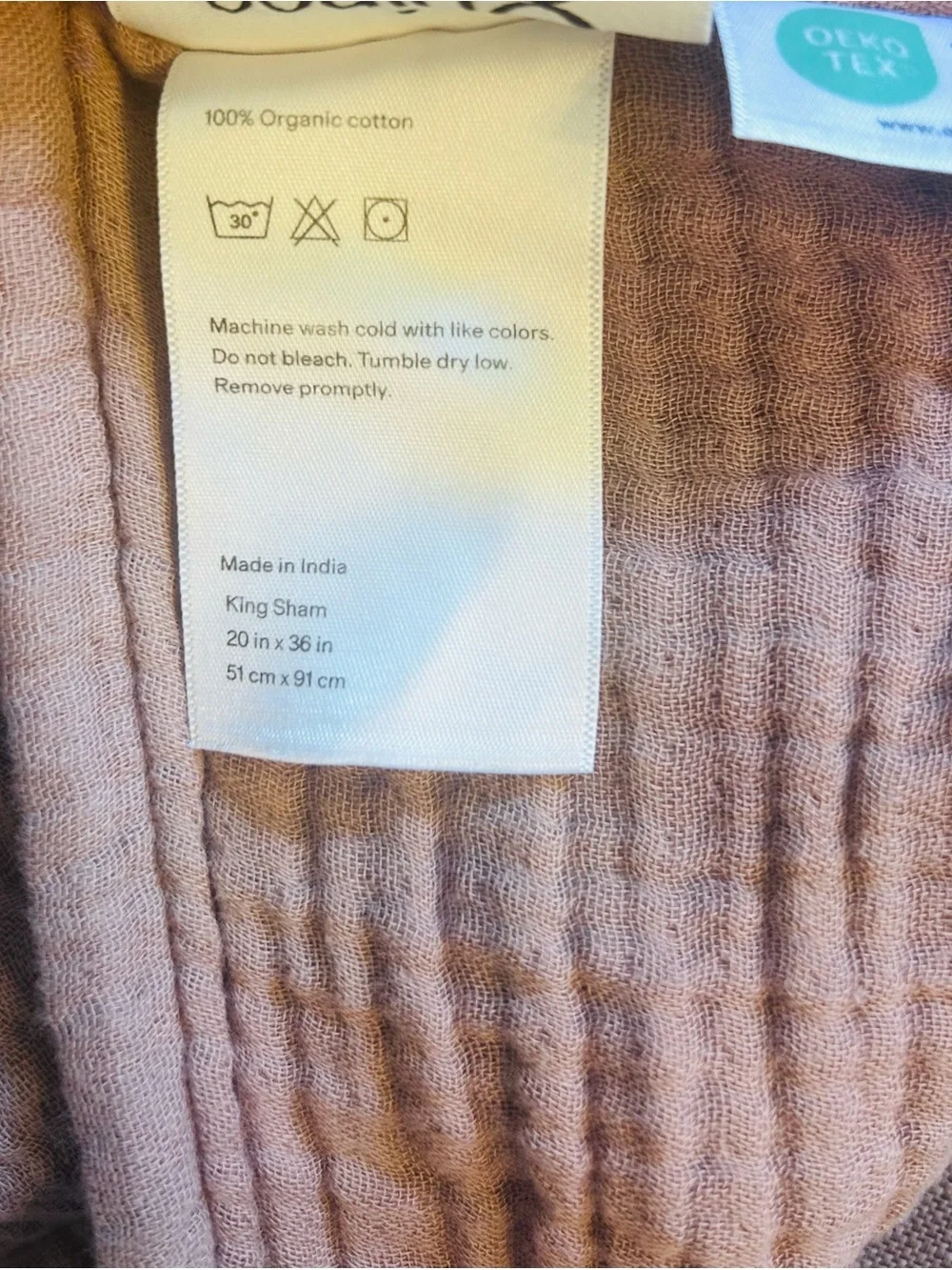 NWOT Quince Luxury Organic Cotton Gauze  Sham Set in Fig!